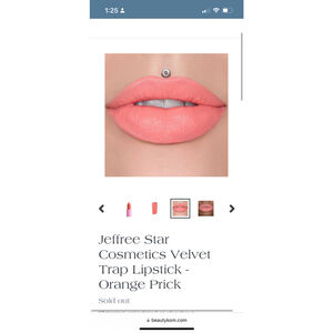 NIB Jeffree Star Cosmetics Velvet Trap Lipstick, Orange Prick